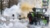 Fermierii europeni au ocupat din nou centrul administrativ al UE cu tractoarele. Confruntările cu poliția au devenit, rapid, violente. Bruxelles, 26 februarie. 