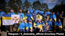 Бывшие украинские пленные, освобождённые в результате обмена 14 сентября 2024 года