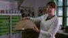 Screengrab from the video introducing a woman in Csikszereda that makes special, recycled lamps.