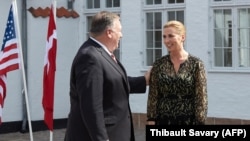 Зустріч держсекретаря США Майка Помпео (л) і прем'єр-міністра Данії Метте Фредеріксен, Копенгаген, 22 липня 2020 року