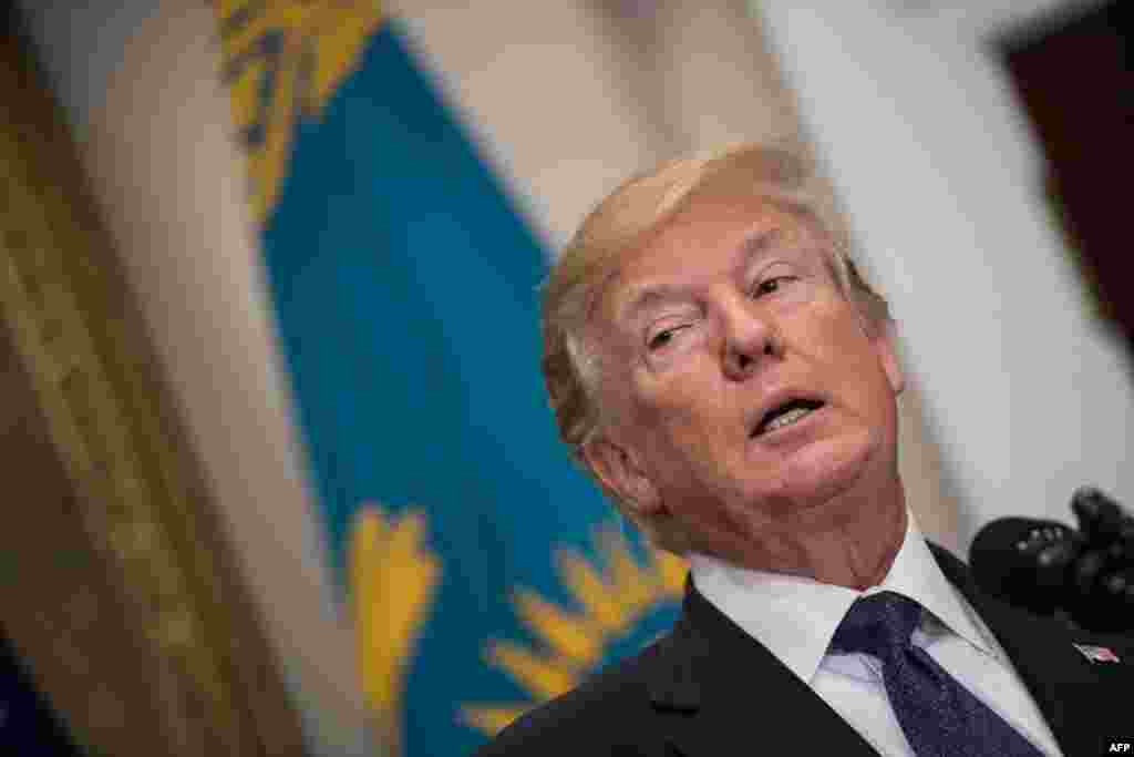 Трамп Ауғанстандағы экстремистік топтармен күресте көрсетіп жатқан көмегі үшін Назарбаевқа алғыс айтты. Вашингтон, 16 қаңтар 2018 жыл. 