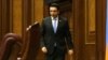 Armenia - Parliament speaker Alen Simonian arrives for a session of the National Assemnly, Yerevan, August 11, 2021.