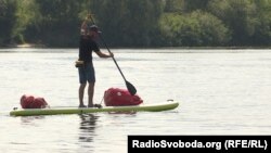 Початок експедиції на сап-дошці з Києва до Одеси, 14 серпня 2018