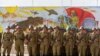 Советские военнослужащие в Кабуле на параде. 19 октября 1989 года