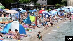 Rijekai strand 2020. július 10-én.