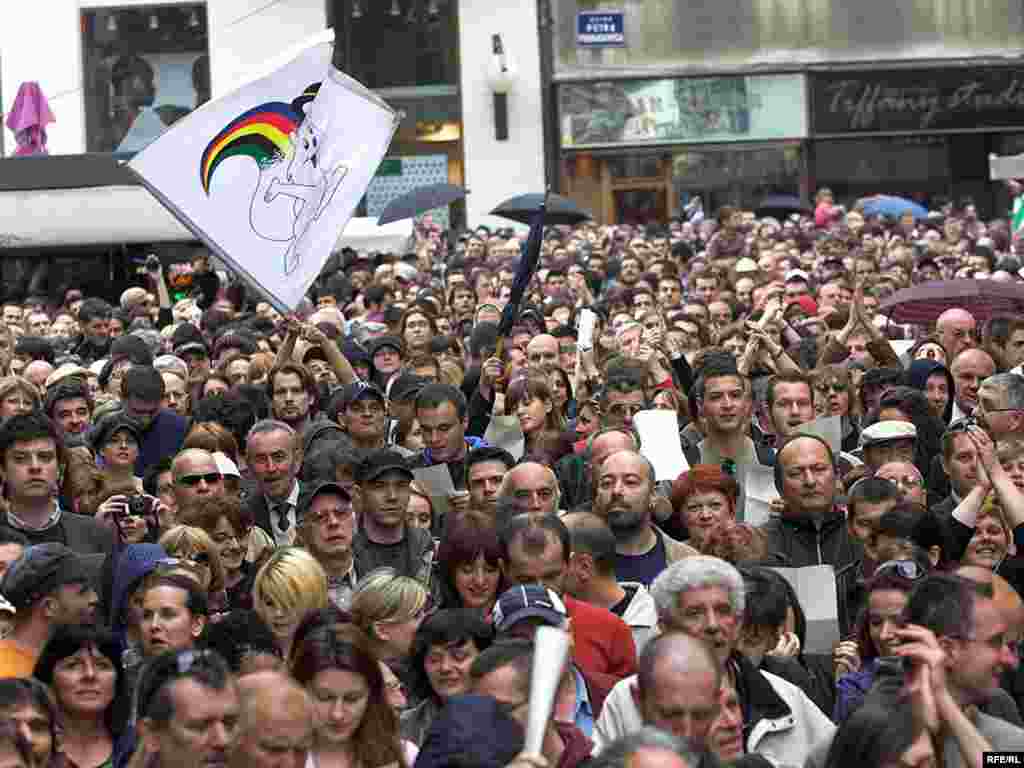 Загреб - Протести против градбите во зелени зони 18.05.2010.