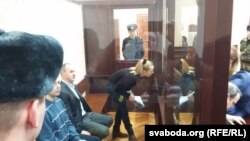 Ганна Шарэйка падчас аднаго зь мінулых судовых паседжаньняў
