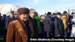 Назарбаев пен Тоқаев Наурыз мейрамы шарасына келген сәт. Астана, 21 наурыз 2019 жыл.