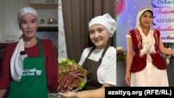 Balról jobbra: Akbilek Abdirova, Karligas Bahit és Ajgerim Omirzakova