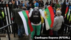 Блокирането на Съдебната палата в София.
