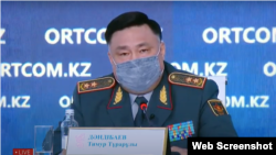 Қорғаныс вице-министрі Тимур Дәндібаев. Нұр-Сұлтан, 9 шілде 2021 жыл. Видеодан алынған скриншот.