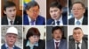 Жогорку катардагылар: Айбек Калиев, Жантөрө Сатыбалдиев, Сапар Исаков, Осмонбек Артыкбаев. Ылдыйкы катардагылар: Темирлан Бримкулов, Ольга Лаврова, Жолдошбек Назаров, Салайдин Авазов. "Азаттыктын" коллажы.