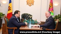 Ambasadorul UE Peter Michalko la întrevederea cu președintele Igor Dodon, 25 martie, 2019