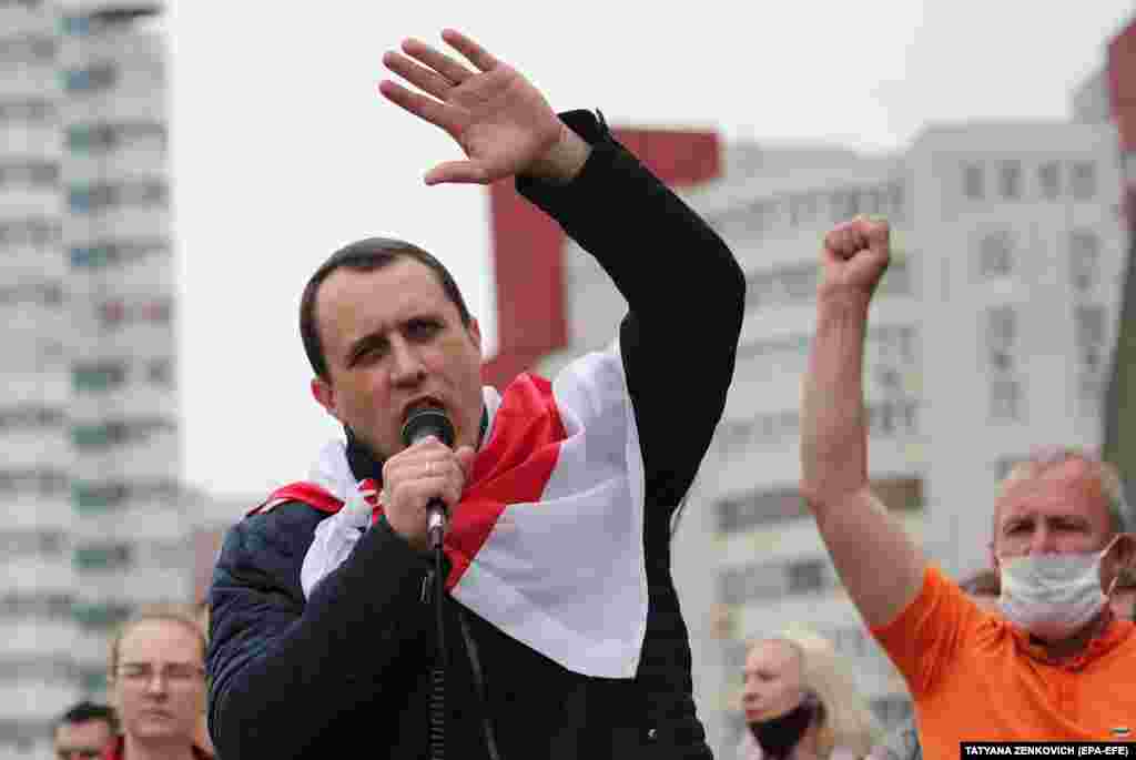 Білоруський опозиційний політик Павло Северинець, співголова Білоруської християнсько-демократичної партії, був серед щонайменше шести кандидатів у президенти, які збирали підписи 7 червня. Северинця затримали після мітингу 