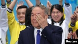 Нұрсұлтан Назарбаев "Нұр Отан" съезінде. Нұр-Сұлтан, 23 сәуір 2019 жыл.