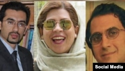 (از راست) سروش آبادی،فرزان معصومی و کیانا شعاعی، سه شهروند بهایی بازداشت‌شده در شیراز 