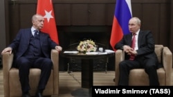 Predsjednik Turske Redžep Tajip Erdogan i Rusije Vladimir Putin u Sočiju, Rusija , septembar 2021.