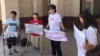 Kazakhstan -Protest action of disabled people in Shimkent. 24 July 2019.
