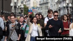 Тәуелсіз кандидаттарды қалалық дума сайлауына өткізбеуіне байланысты қарсылық акциясы. Мәскеу, 3 тамыз 2019 жыл.