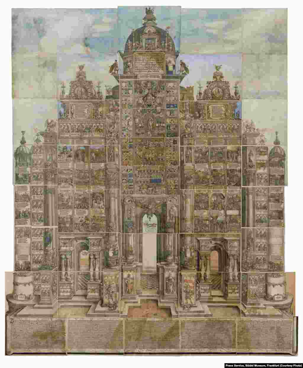 Dürer, Archul de triumf al lui Maximilian I. (foto prin curtoazia Serviciului de presă al Muzeului Städel).