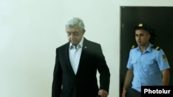 Երրորդ նախագահ Սերժ Սարգսյանը դատական նիստի ժամանակ, արխիվ