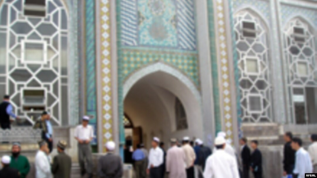 Entrance of Tajikistan's Islamic University in Dushanbe. The rector says they will try to help returning students to continue their studies there.