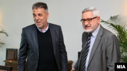 Ekspertët e historisë të Maqedonisë së Veriut dhe Bullgarisë, Dragi Gjorgiev dhe Angel Dimitrov.