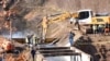 Местото на оштетување на водоводниот канал Ибар-Лепенец во експлозијата на 29 ноември 2024 година.