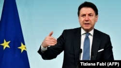 Premierul italian Giuseppe Conte, martie 2020.