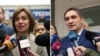 Președinta în exercițiu Maia Sandu și candidatul susținut de PSRM, Alexandr Stoianoglo.
