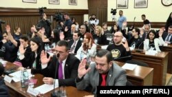 Armenia - At a Yerevan City Council session, Nov 29 2017 