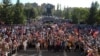 Armenia - The Armenian National Congress, Prosperous Armenia Party and Heritage Party hold a joint rally in Abovian, 25Sep2014.