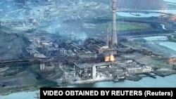 Combinatul siderurgic Azovstal, Mariupol, 15 mai 2022.