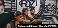 Journalists on the air at Radio Dehrawud.
