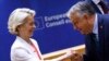 Ursula von der Leyen és Orbán Viktor 2024. június 17-én Brüsszelben