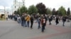Пікет па зборы подпісаў за Сьвятлану Ціханоўскую, Горадня, 29 траўня