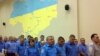 Заступник міністра внутрішніх справ О. Савченко (справа) та начальник Закарпатського УМВС України В. Чепак.