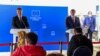 KOSOVO - Miroslav Lajcak and Matthew Palmer during a press conference in Pristina on June 1