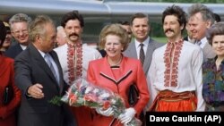 Прем’єр-міністр Великої Британії Маргарет Тетчер під час візиту до Києва, 9 червня 1990 року