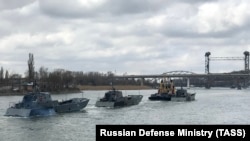 Nave rusești pe Don îndreptându-se dinspre Marea Caspică spre Marea Neagră, Rostov-pe-Don, 13 aprilie 2021