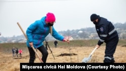 Acțiune de plantare pe malul râului Ichel, martie 2021