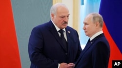 Александр Лукашенко и Владимир Путин. 