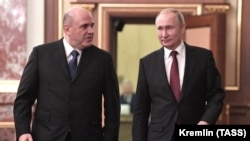 Președintele Vladimir Putin și noul premier Mihail Mișustin
