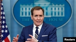 John Kirby a declarat într-o conferință de presă că ministrul rus al Apărării, Serghei Șoigu, a încercat să convingă Phenianul, în timpul unei vizite făcute în Coreea de Nord, să vândă Rusiei muniție de artilerie.