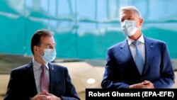 Prim ministrul Ludovic Orban și președintele României Klaus Iohannis