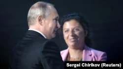 Маргарита Симоньян і президент Росії Володимир Путін, архівне фото