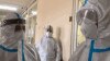 Armenia -- Health Minister Arsen Torosian (R) visits the intensive care unit of Surp Grigor Lusavorich hospital, Yerevan, May 10, 2020.