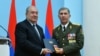 Armenia - President Armen Sarkissian and General Onik Gasparian at an official awards ceremony in Yerevan, July 5, 2019.