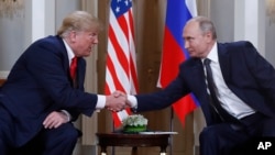 Donald Trump amerikai és Vlagyimir Putyin orosz elnök 2018-as helsinki találkozójukon