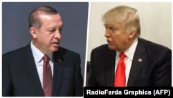 از راست: ترامپ و اردوغان